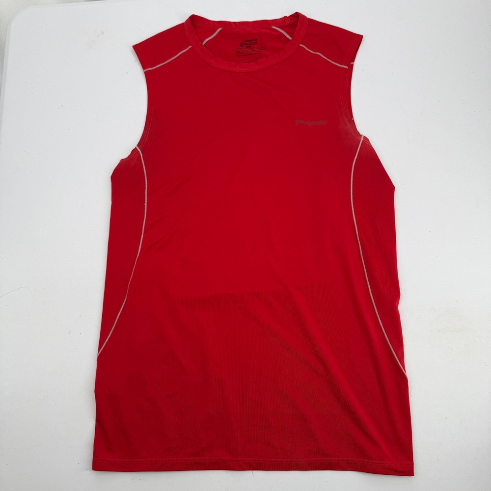 Patagonia Capilene Sleeveless Top Mens S Red‎  Performance Tank Style 45610